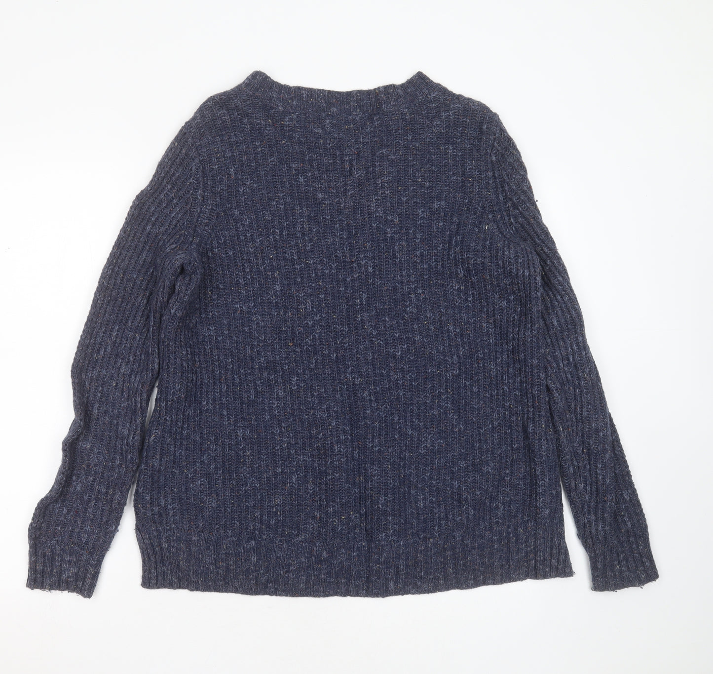 Fat Face Womens Blue Round Neck  Cotton Pullover Jumper Size 10