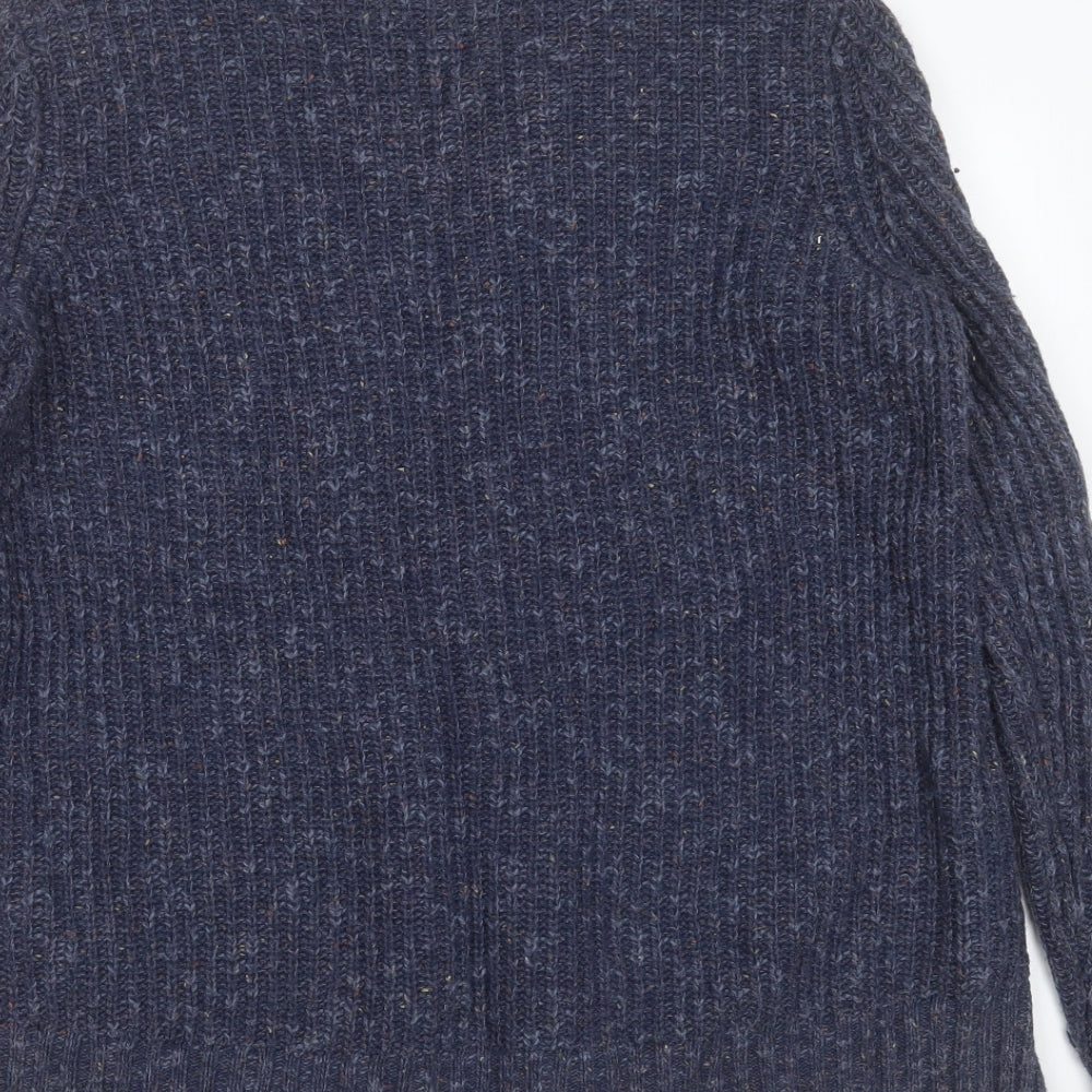 Fat Face Womens Blue Round Neck  Cotton Pullover Jumper Size 10