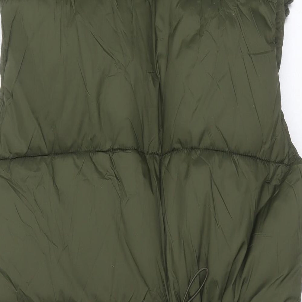 Zara Womens Green   Gilet Coat Size M  Zip