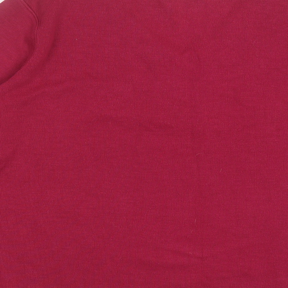 BM Womens Purple V-Neck  Polyester Pullover Jumper Size L