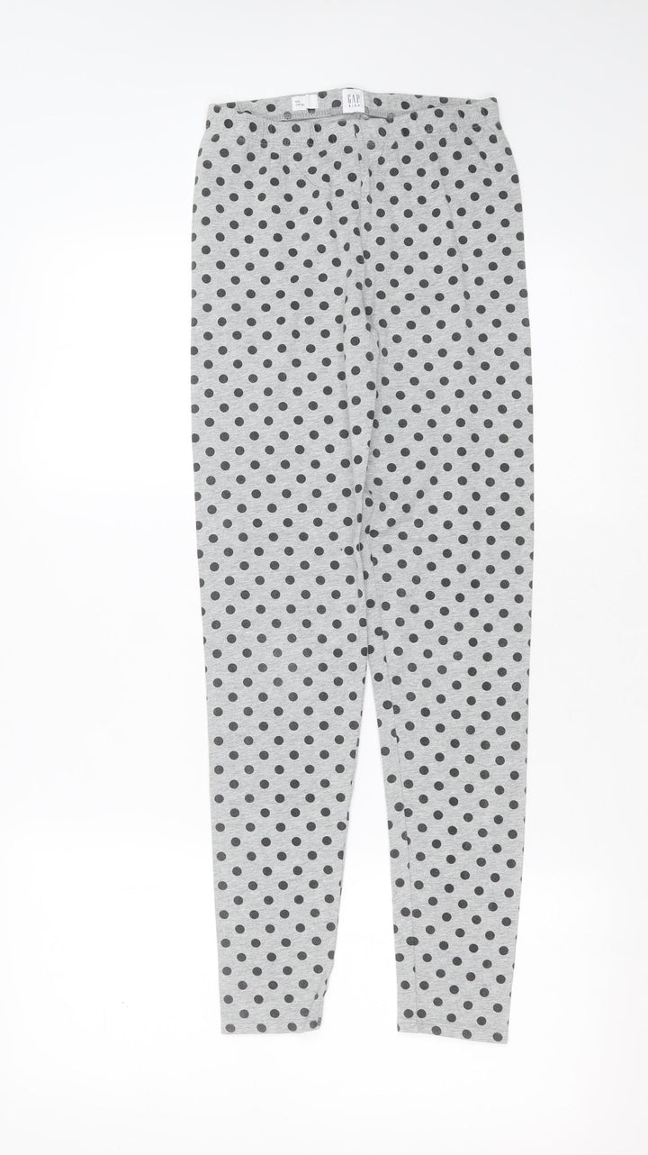 GapKids Girls Grey Polka Dot Cotton Carrot Trousers Size 14-15 Years  Extra-Slim  - leggings