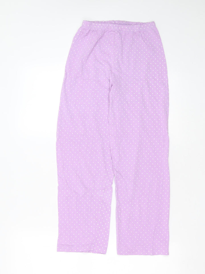 TU Girls Purple Spotted Cotton Pyjama Pants Size 9-10 Years