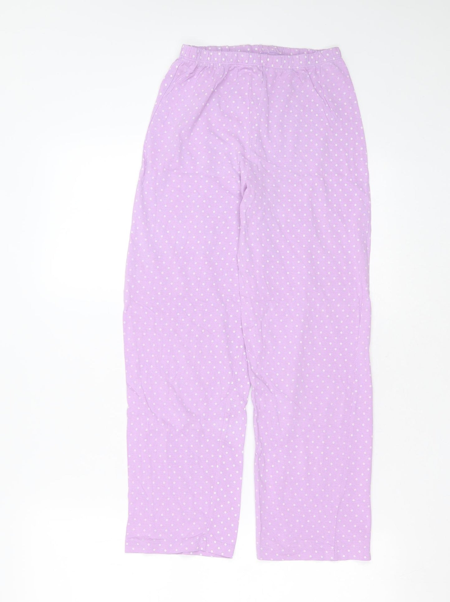 TU Girls Purple Spotted Cotton  Pyjama Pants Size 9-10 Years