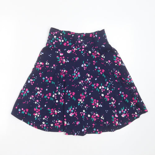 Joules Girls Blue Floral Cotton Skater Skirt Size 11-12 Years  Regular