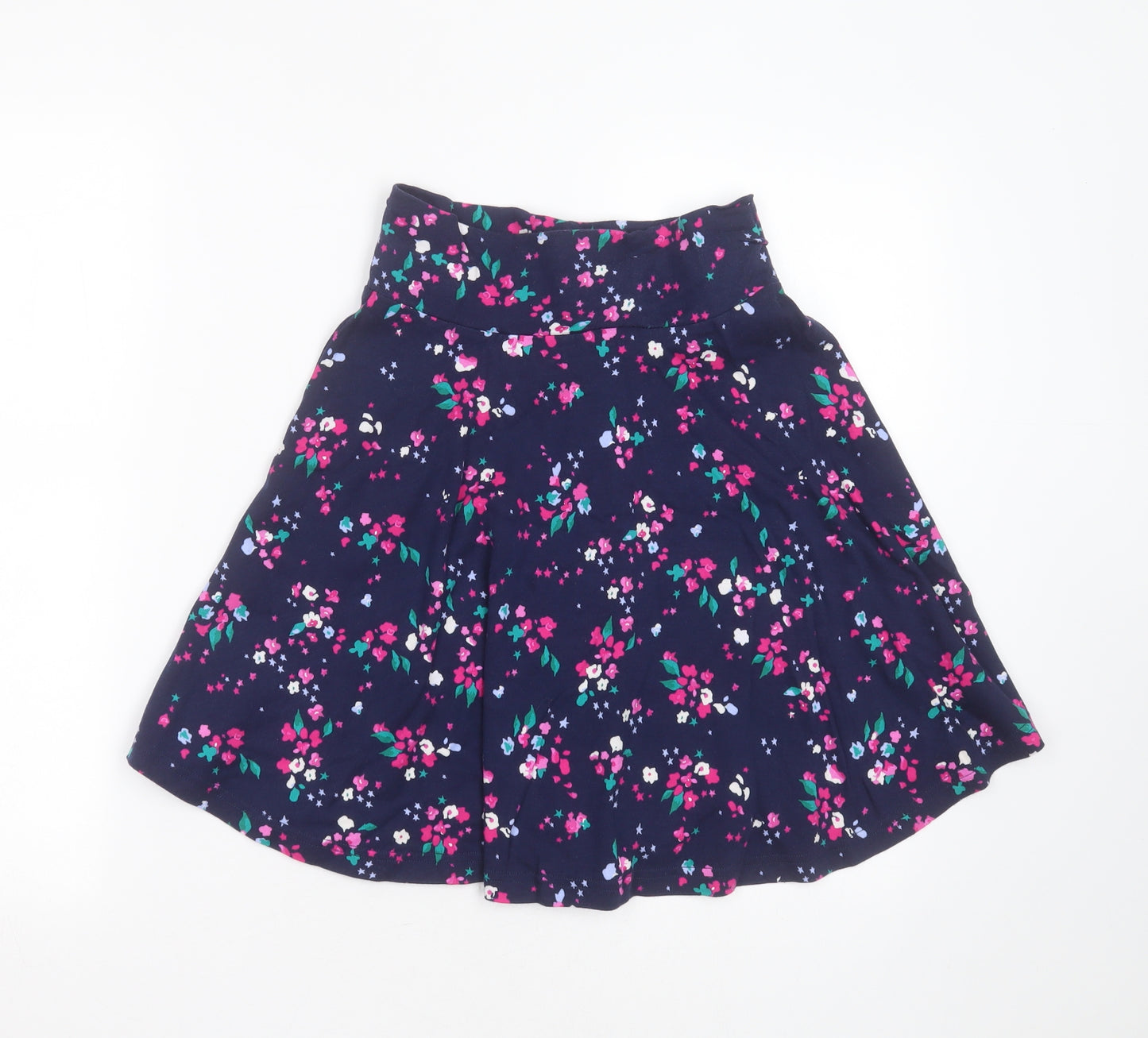 Joules Girls Blue Floral Cotton Skater Skirt Size 11-12 Years  Regular