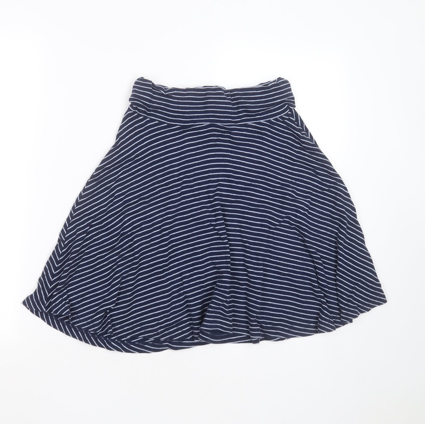Joules Girls Blue Striped Cotton Skater Skirt Size 11-12 Years  Regular