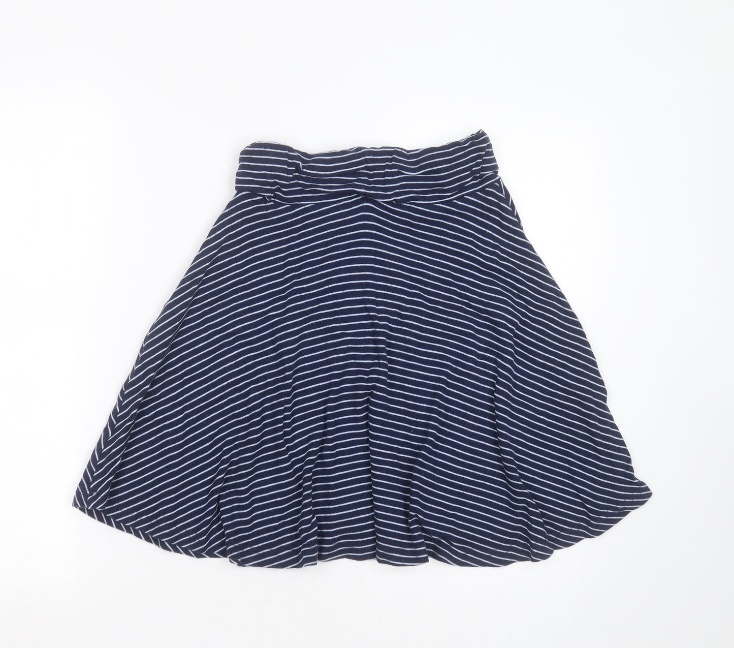 Joules Girls Blue Striped Cotton Skater Skirt Size 11-12 Years  Regular
