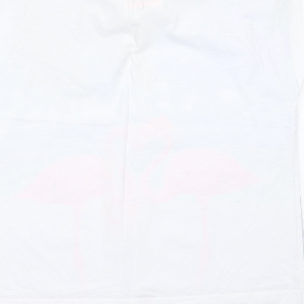 Matalan Girls Multicoloured  Polyester Basic T-Shirt Size 13 Years Round Neck  - paradise