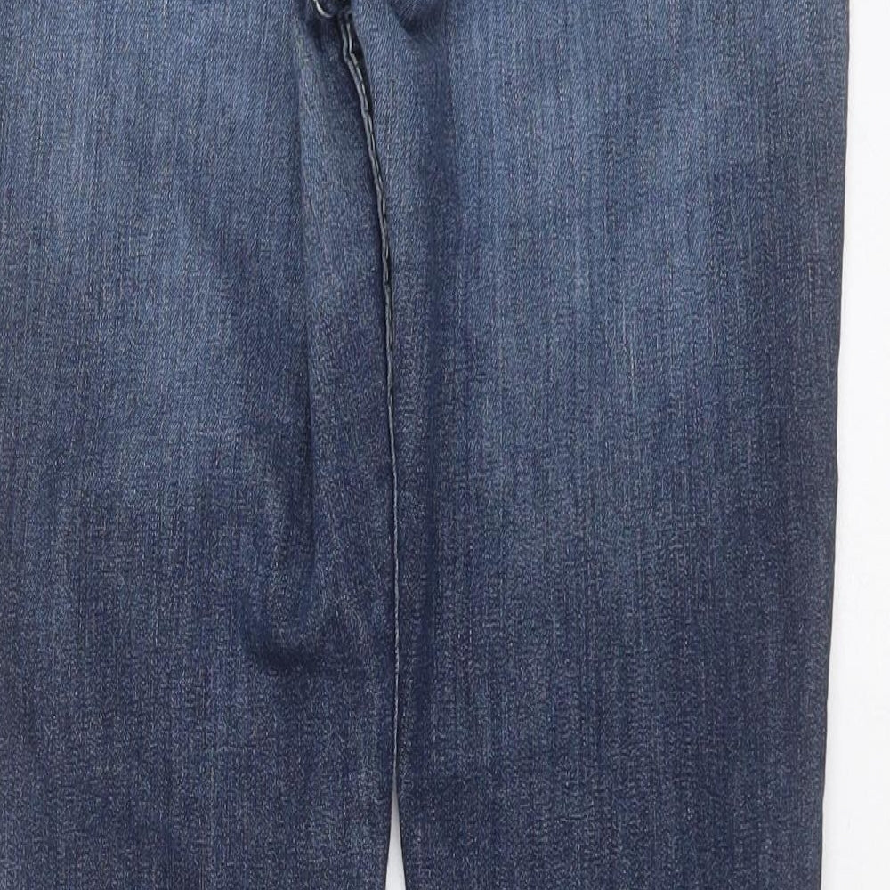 True Religion Womens Blue  Cotton Skinny Jeans Size 26 in L28 in Extra-Slim Zip