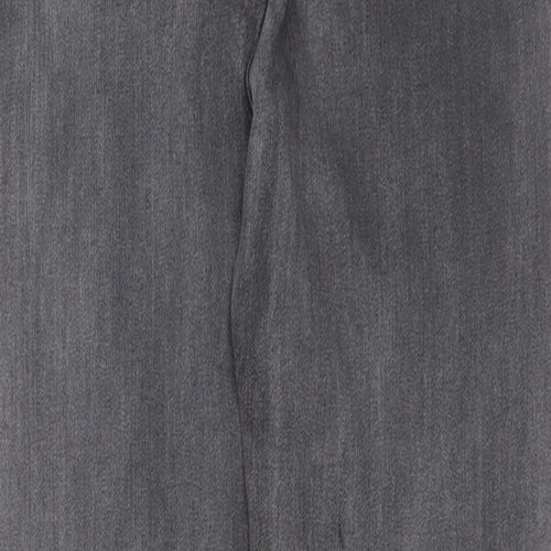 PRETTYLITTLETHING Womens Grey  Cotton Skinny Jeans Size 10 L28 in Extra-Slim