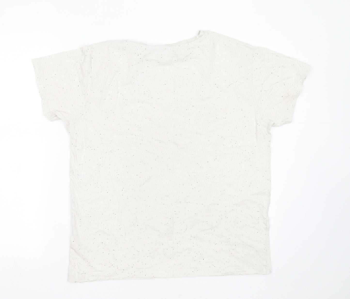 Primark Mens Beige  Cotton  T-Shirt Size M Round Neck  - NYC