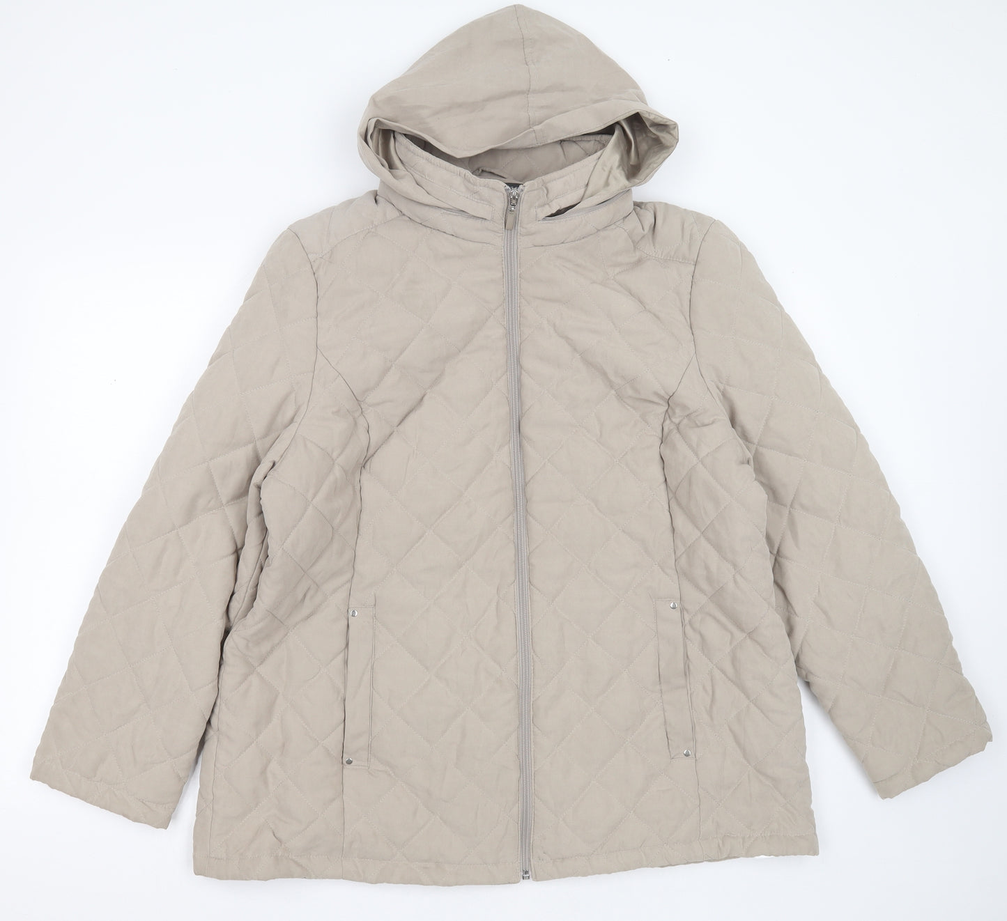 Love coats Womens Beige Argyle/Diamond  Jacket  Size 20  Zip