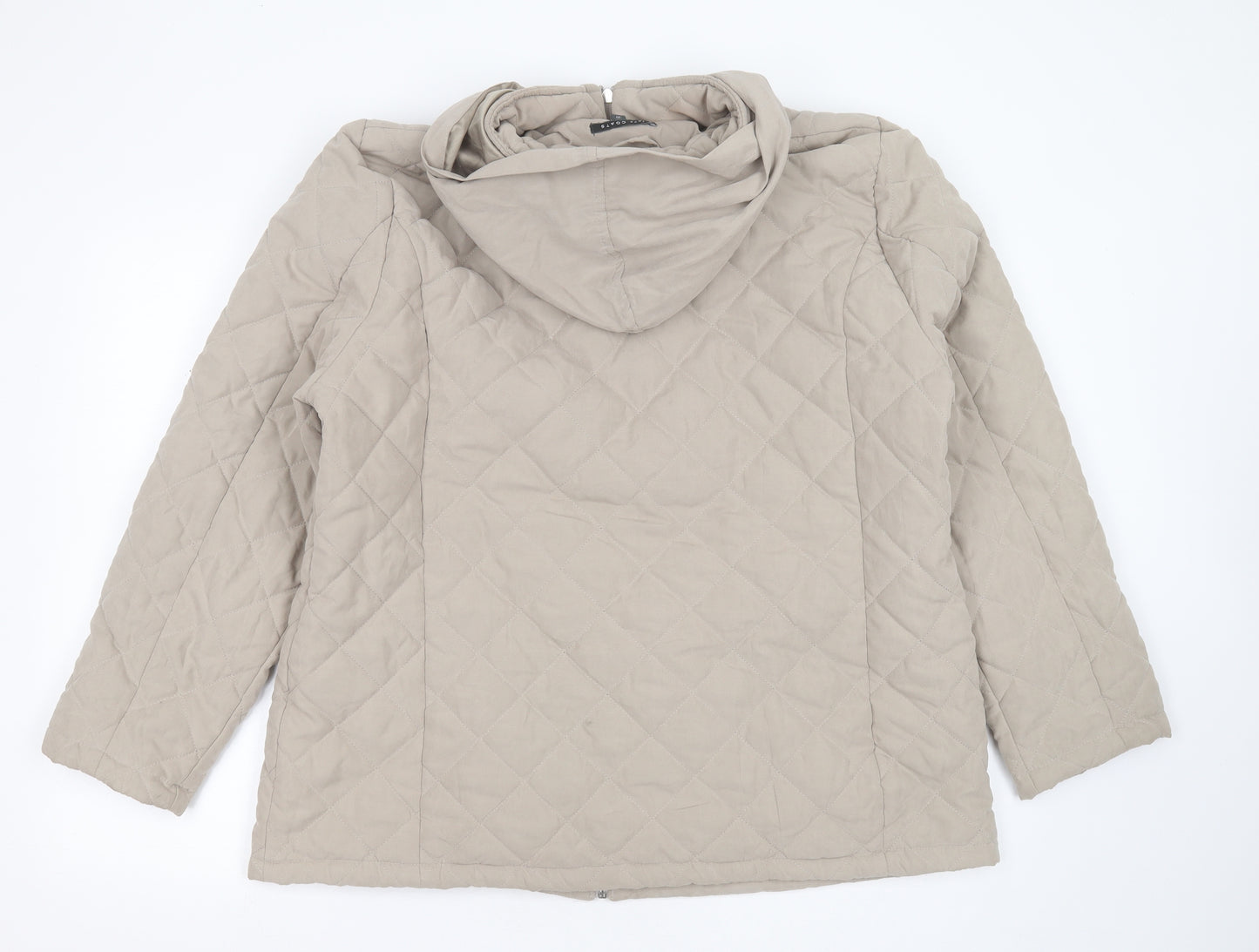 Love coats Womens Beige Argyle/Diamond  Jacket  Size 20  Zip