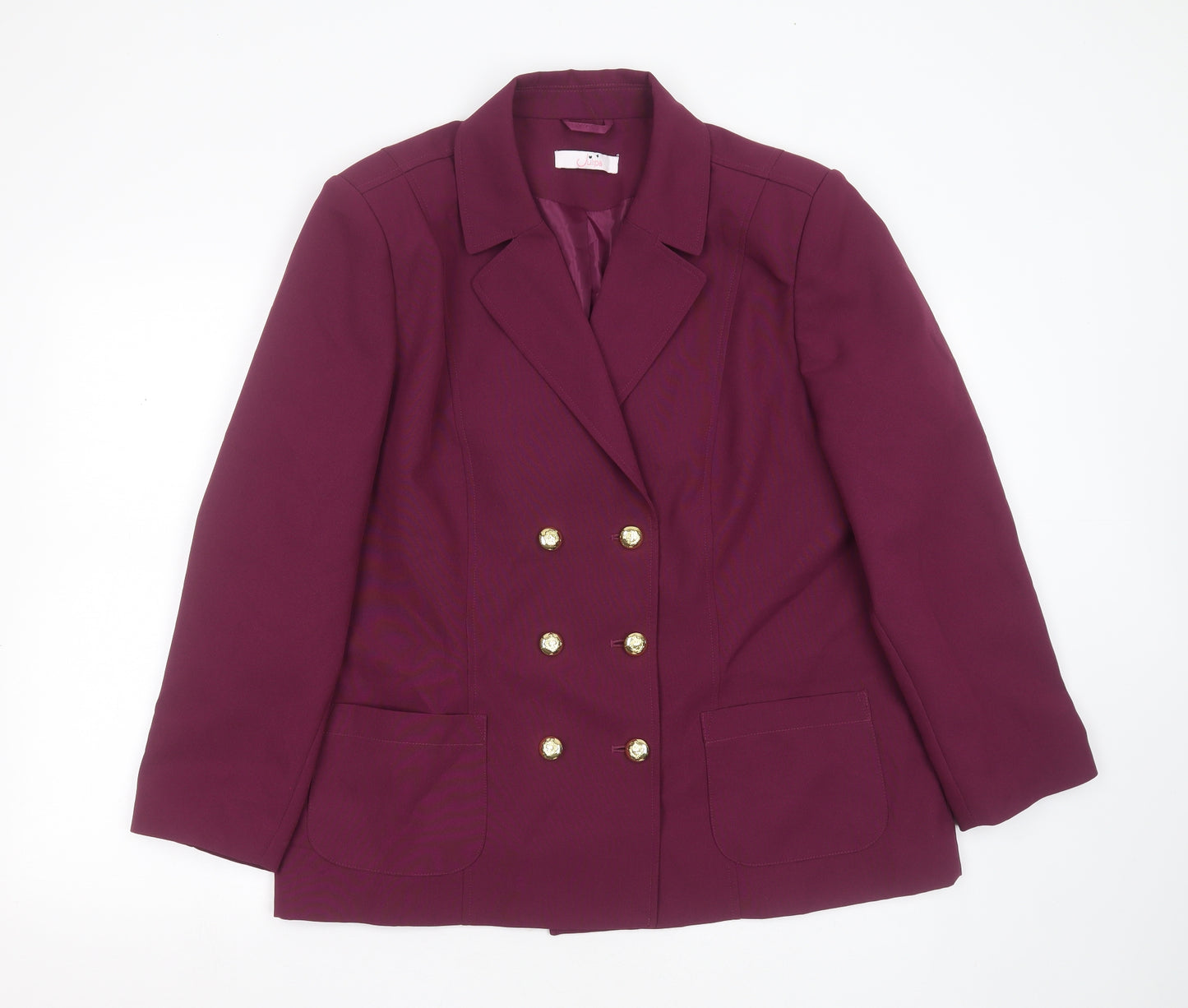 JULIPA Womens Purple  Polyester Jacket Blazer Size 18