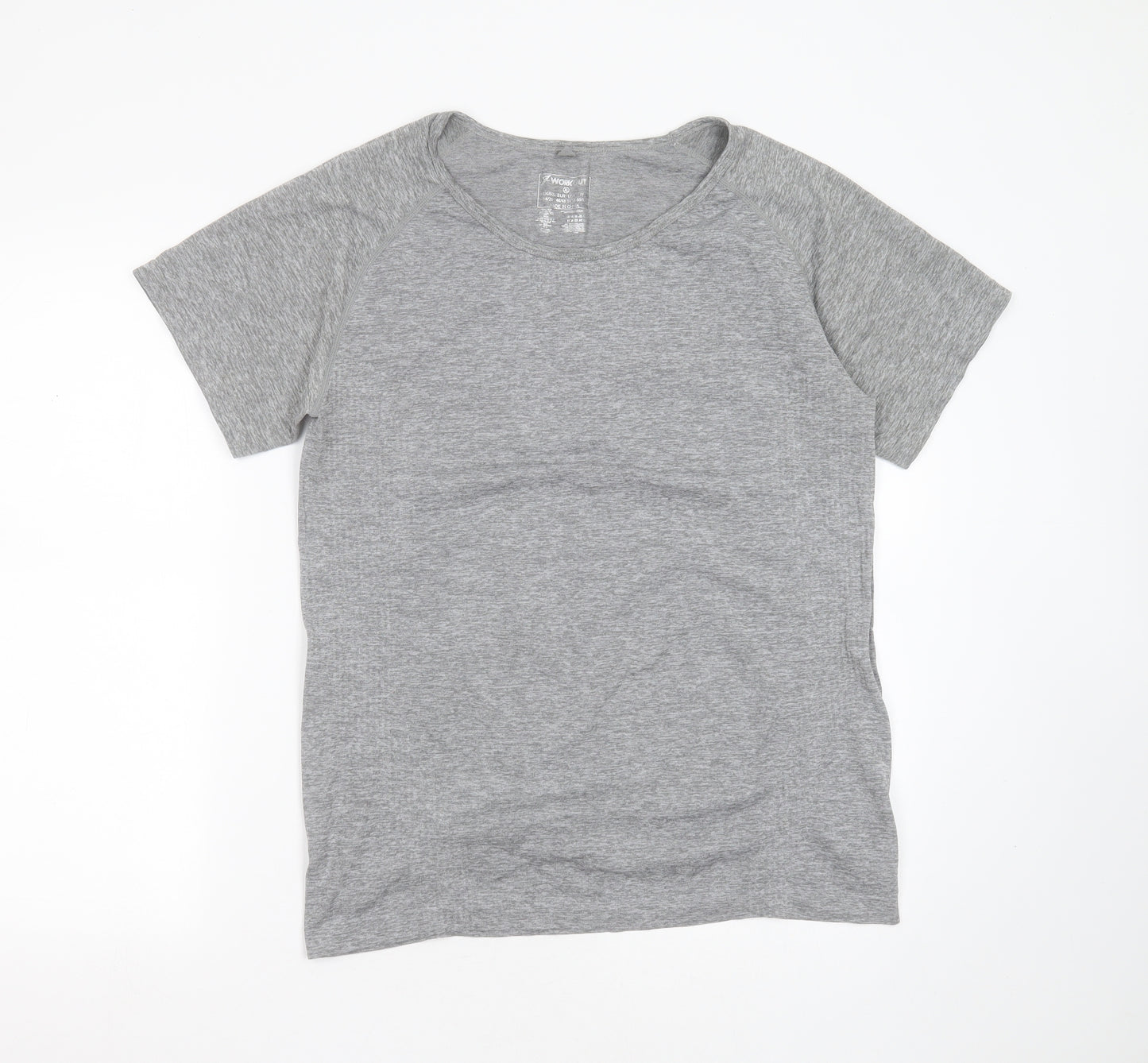 Primark Womens Grey  Polyester Basic T-Shirt Size XL Round Neck