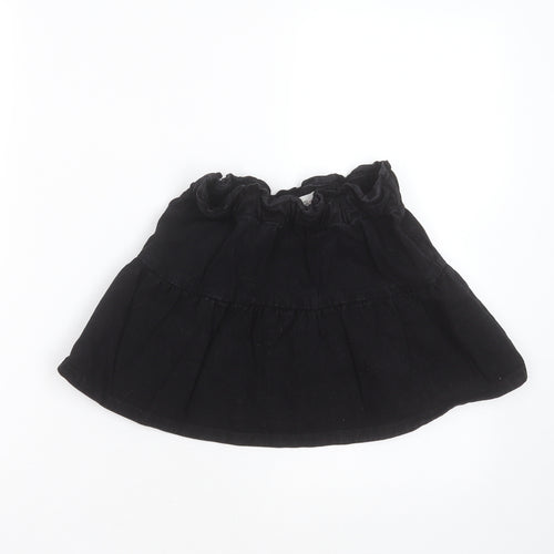 LEFTIES Girls Black  Cotton Mini Skirt Size 9-10 Years  Regular