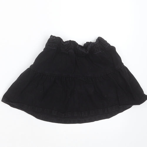 LEFTIES Girls Black  Cotton Mini Skirt Size 9-10 Years  Regular