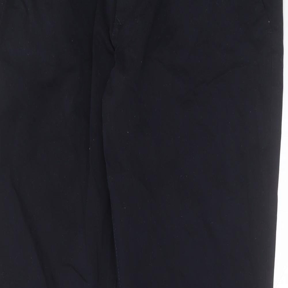NEXT Mens Blue  Cotton Chino Trousers Size 36 in L30 in Slim Zip