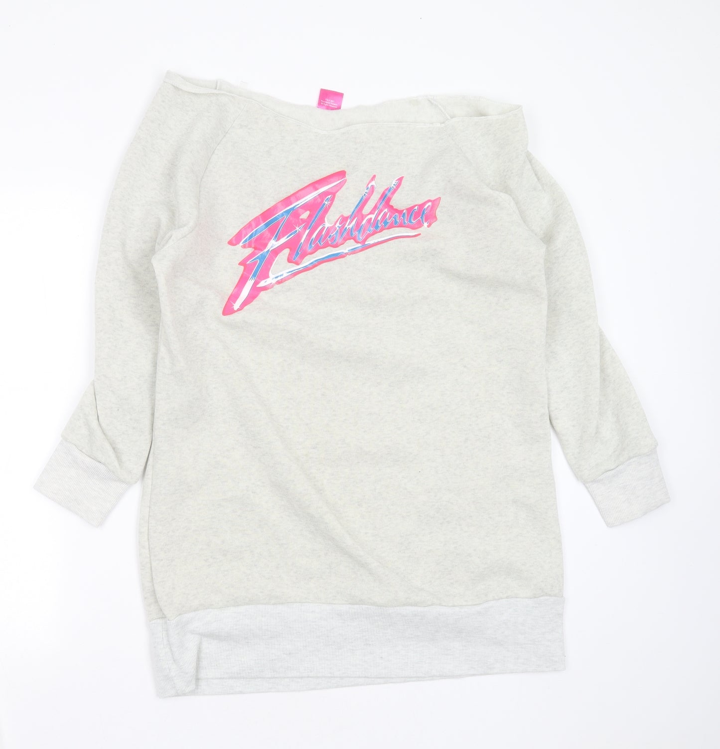 Flashdance Womens Beige  Polyester Pullover Sweatshirt Size 14