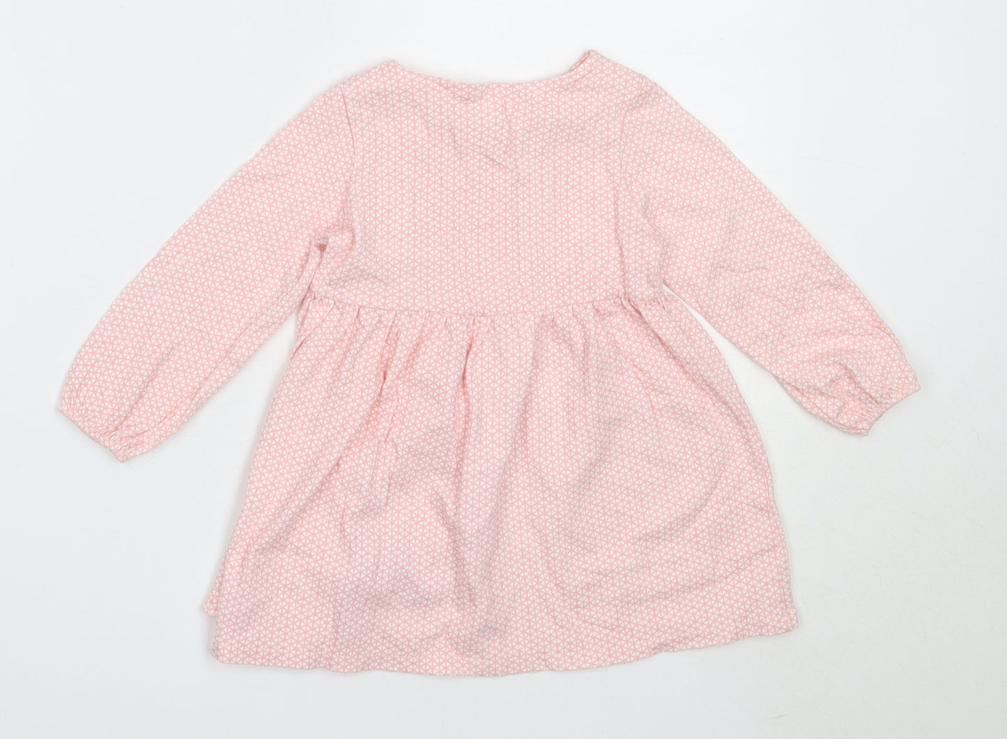 NEXT Girls Pink  Cotton Fit & Flare  Size 9-12 Months  Round Neck