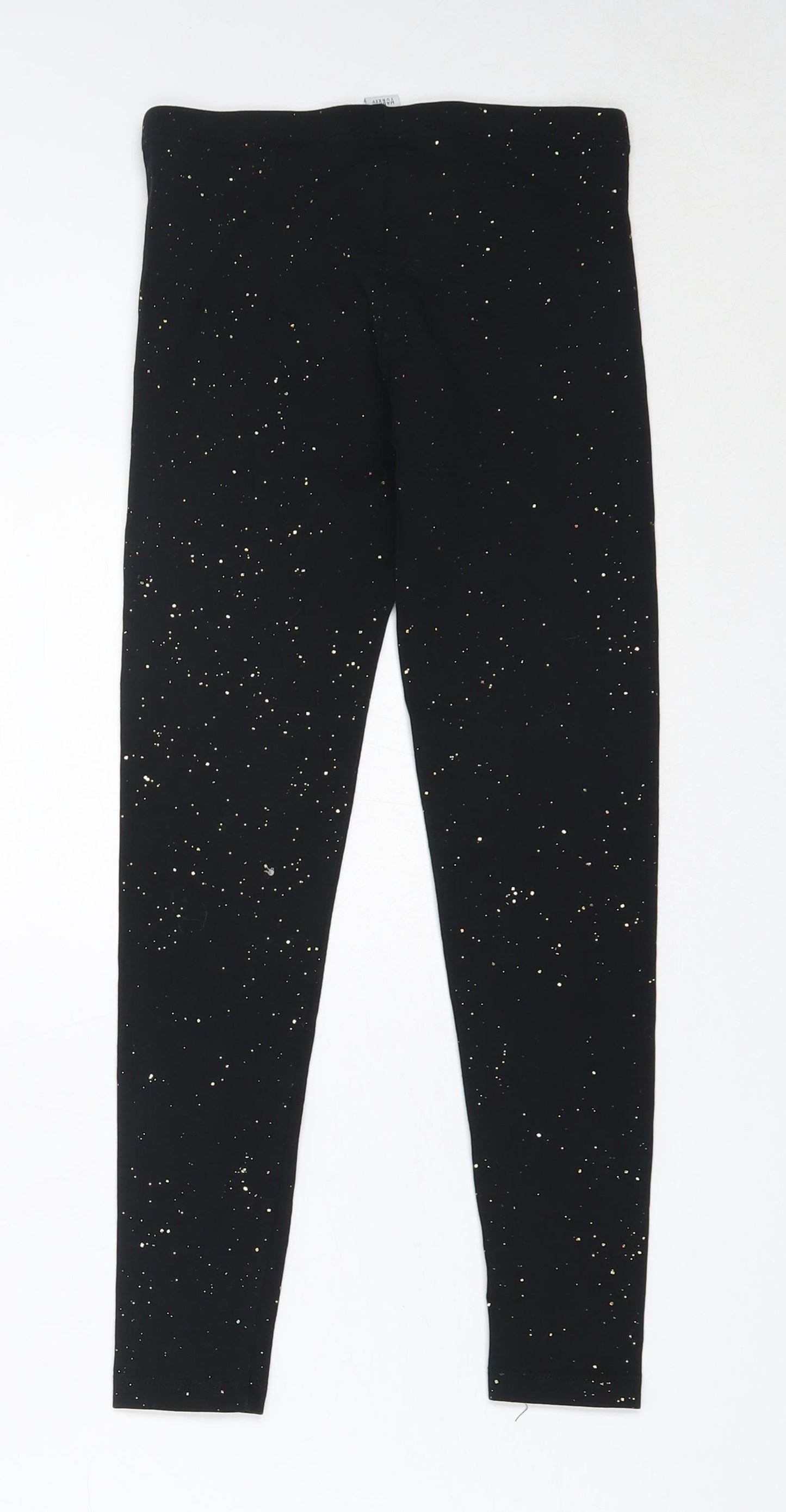 Primark Girls Black  Cotton Capri Trousers Size 8-9 Years  Regular  - leggings