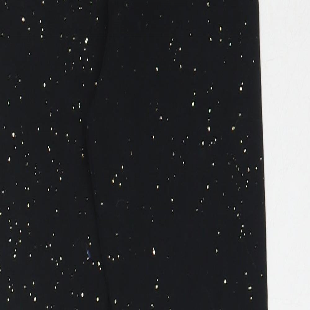 Primark Girls Black  Cotton Capri Trousers Size 8-9 Years  Regular  - leggings