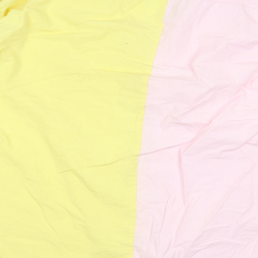 COLLUSION Womens Pink Colourblock Cotton Basic Button-Up Size 24 Collared