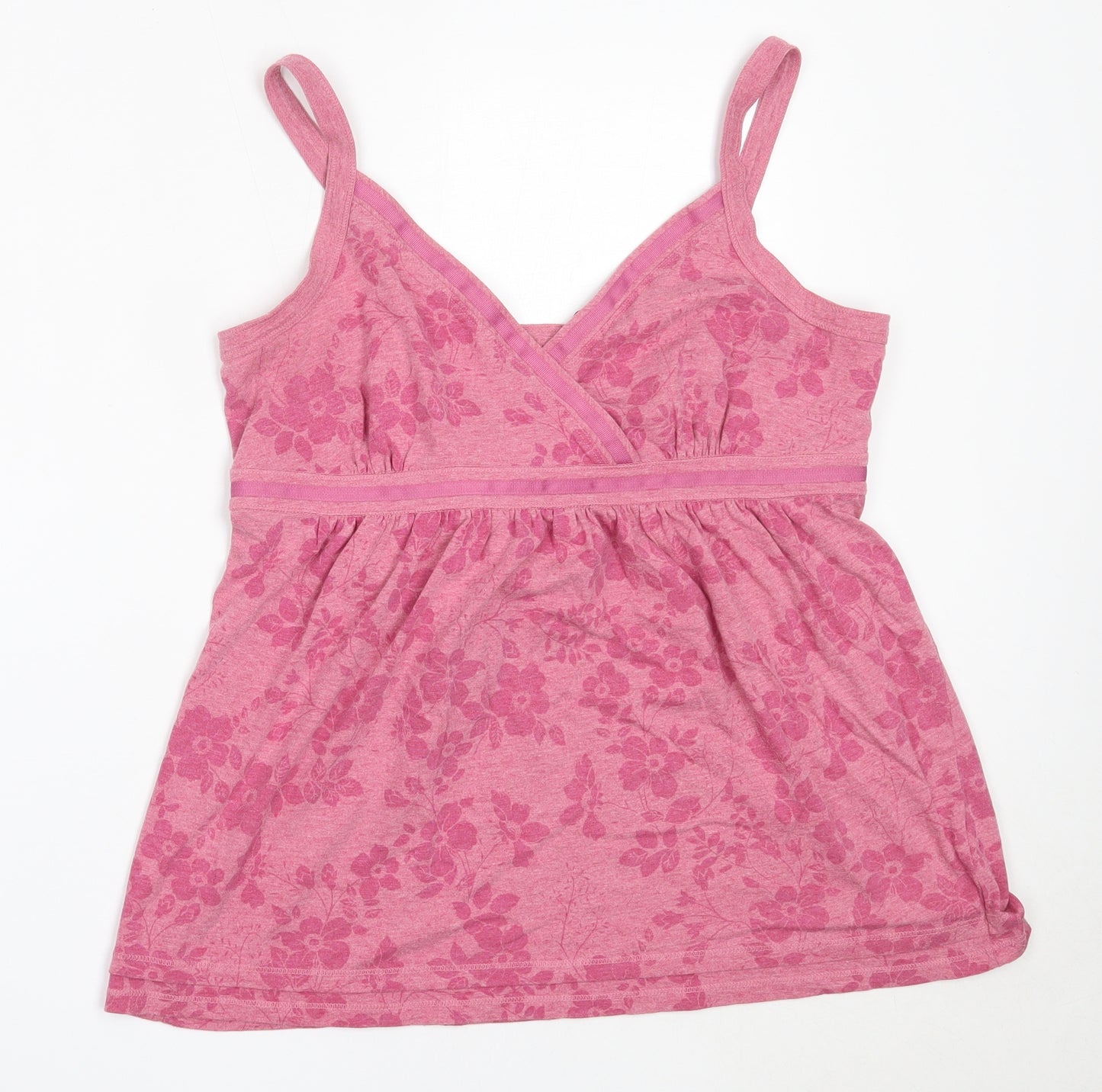 TU Womens Pink  Cotton Camisole Tank Size 14 V-Neck
