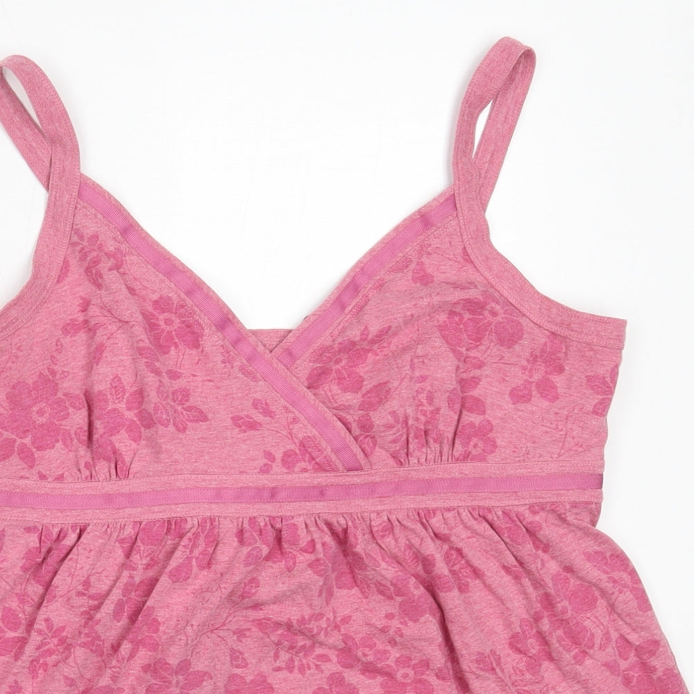 TU Womens Pink  Cotton Camisole Tank Size 14 V-Neck