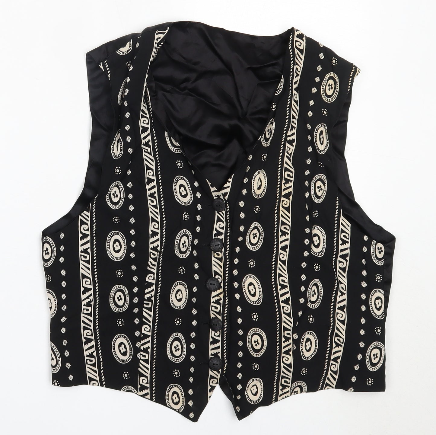 St Michael Womens Black   Jacket Waistcoat Size 16