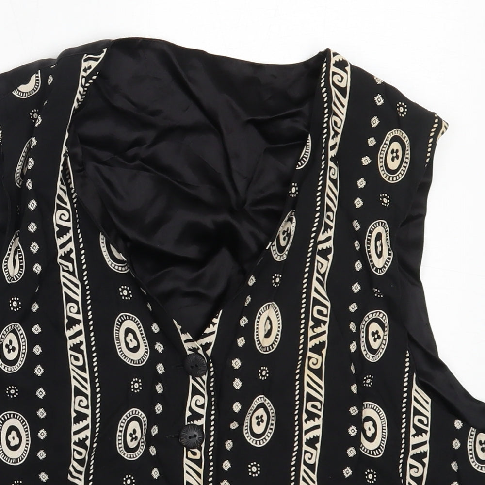 St Michael Womens Black   Jacket Waistcoat Size 16