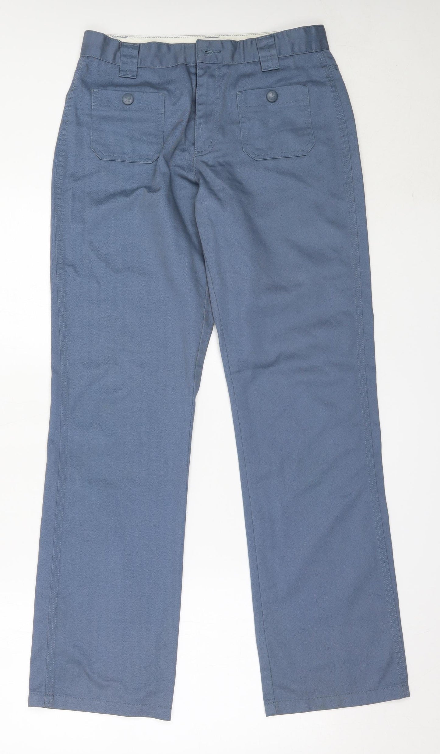Preworn Womens Blue  Polyester Trousers  Size 12 L32 in Regular