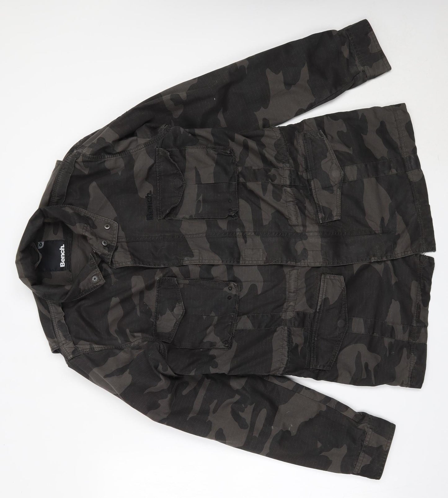 Bench Mens Grey Camouflage  Jacket Coat Size M