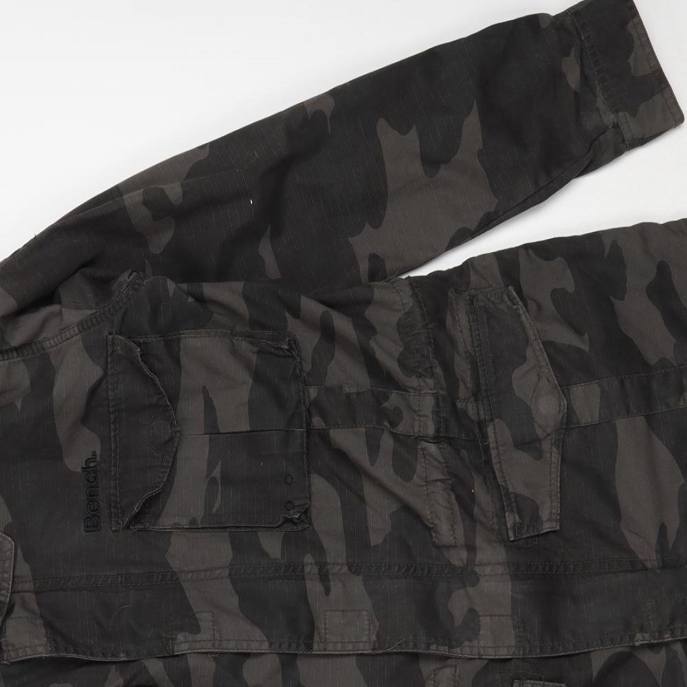 Bench Mens Grey Camouflage  Jacket Coat Size M
