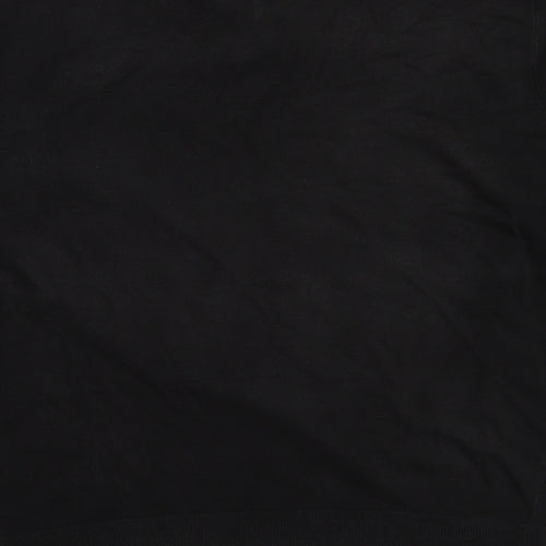 Atlantic Bay Mens Black V-Neck  Acrylic Pullover Jumper Size M