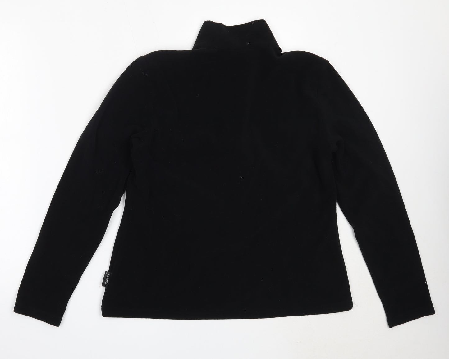 Jack Wolfskin Womens Black  Polyester Henley Sweatshirt Size 14