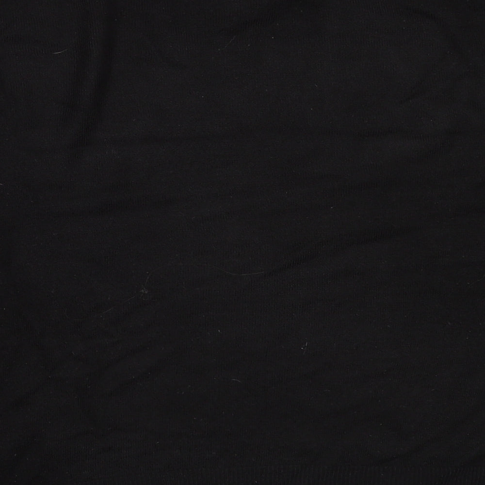 Cedar Wood State Mens Black V-Neck  Acrylic Pullover Jumper Size XL