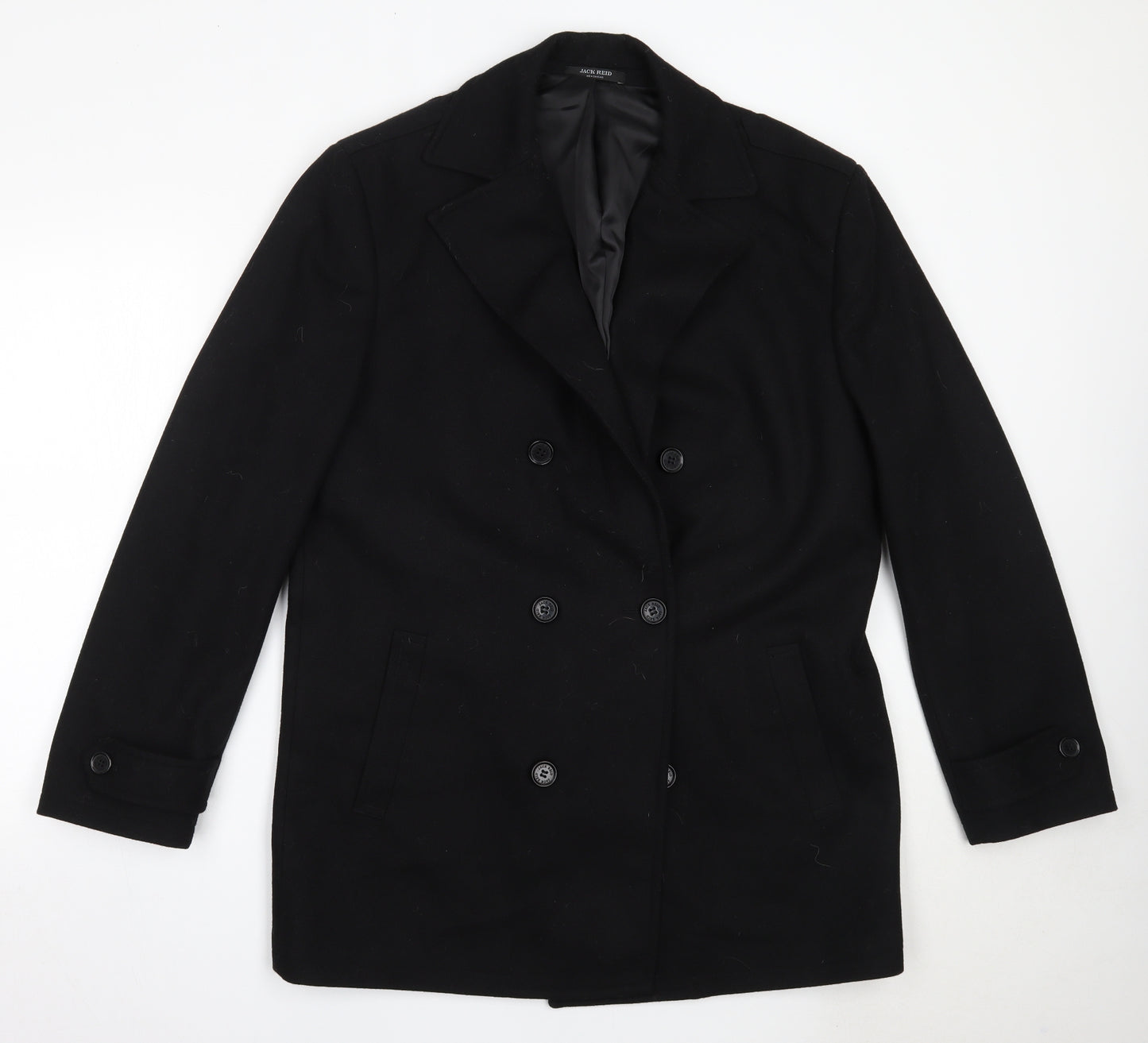 BHS Mens Black   Overcoat Coat Size L