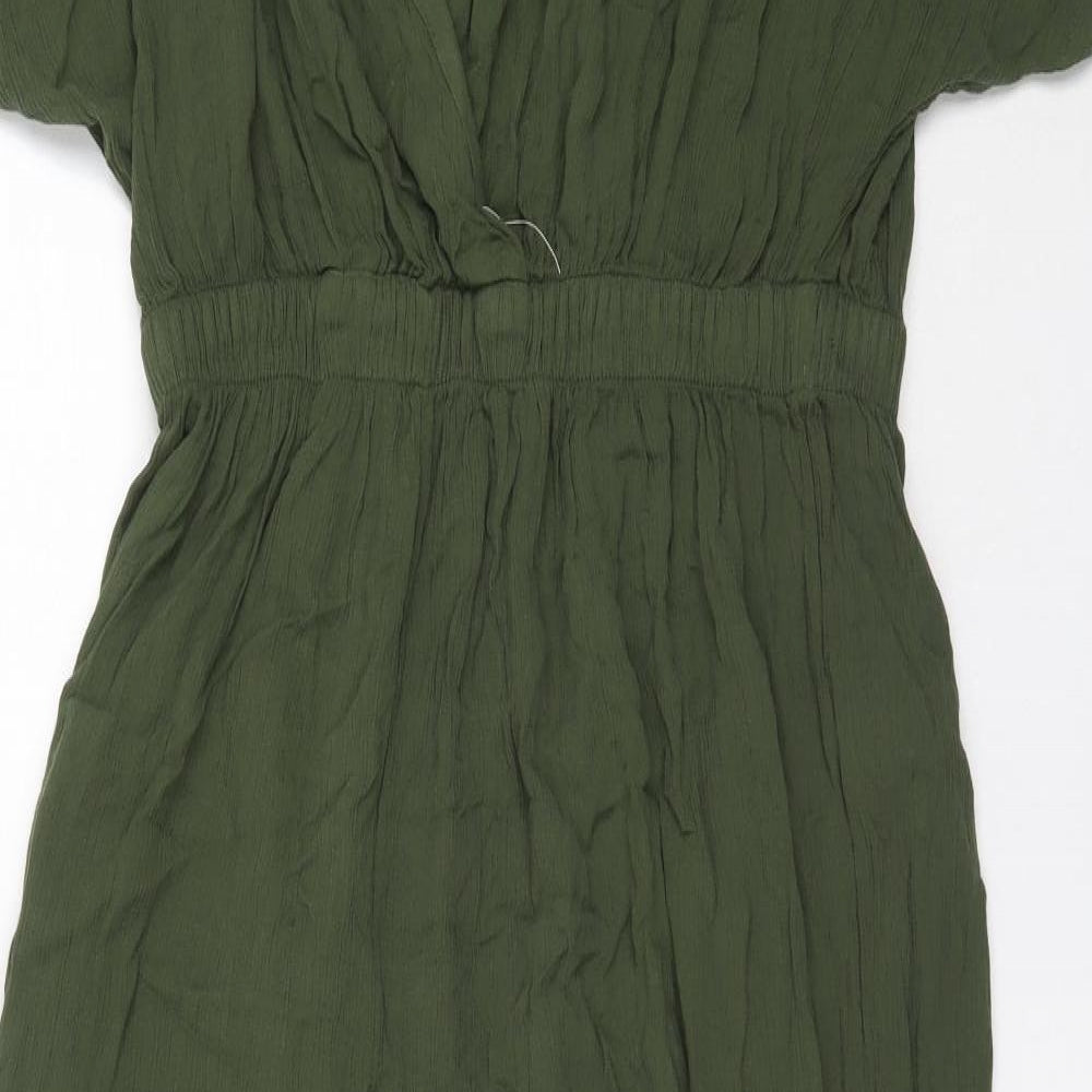 Debenhams Womens Green  Viscose Jumpsuit One-Piece Size M