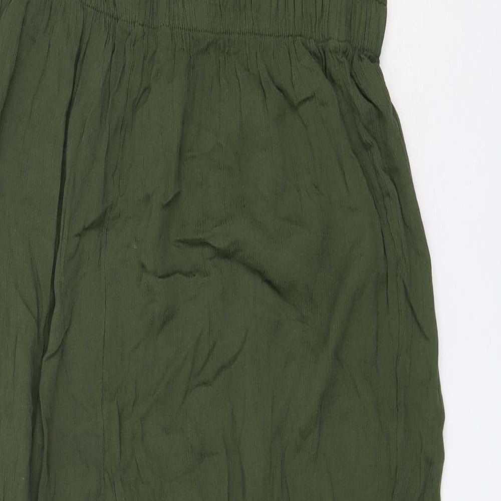 Debenhams Womens Green  Viscose Jumpsuit One-Piece Size M