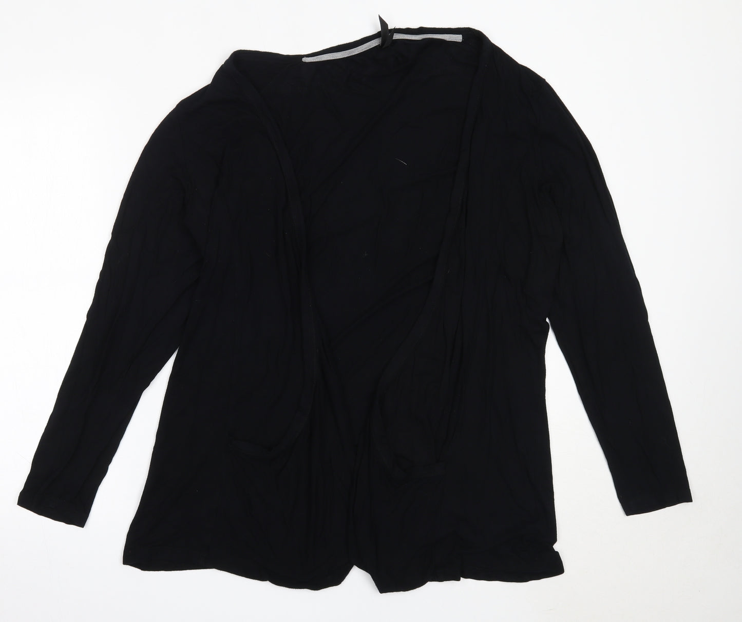 Marks and Spencer Womens Black Round Neck  Viscose Cardigan Jumper Size 20