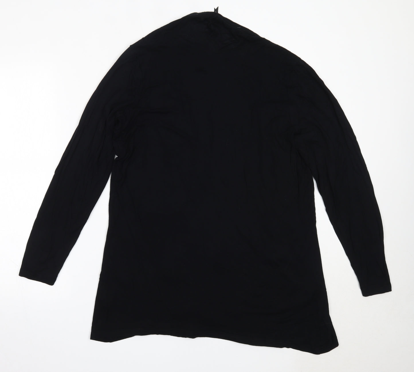 Marks and Spencer Womens Black Round Neck  Viscose Cardigan Jumper Size 20