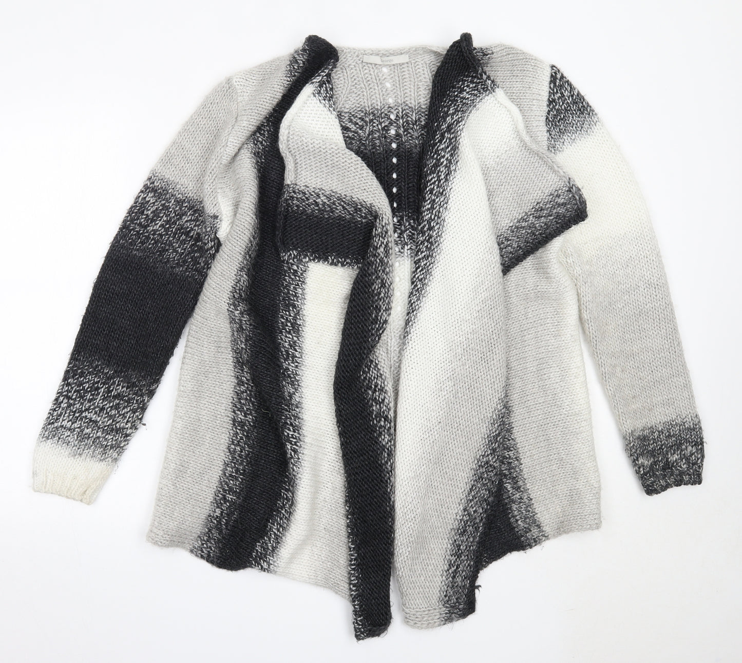 George Womens Grey Round Neck  Acrylic Cardigan Jumper Size 12