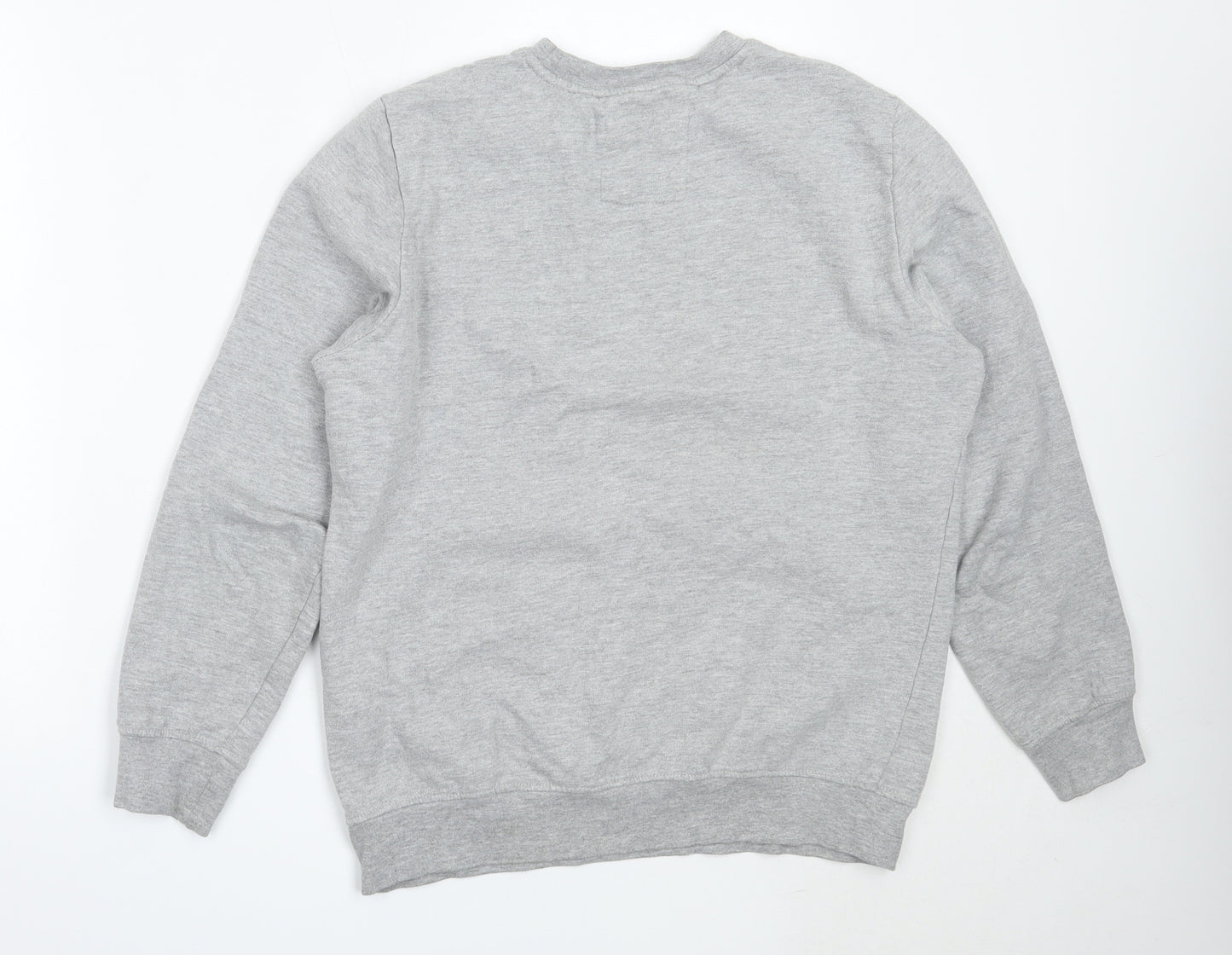 Bershka Womens Grey  Cotton Pullover Sweatshirt Size S