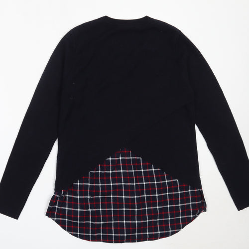 Whistles Womens Blue Round Neck  Wool Pullover Jumper Size 10