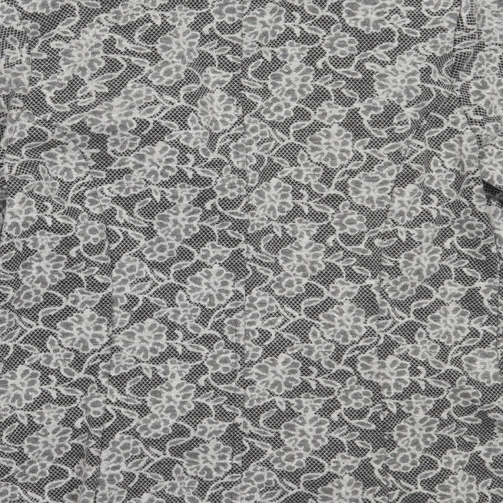 Papaya Womens Grey Floral  Jacket  Size 12