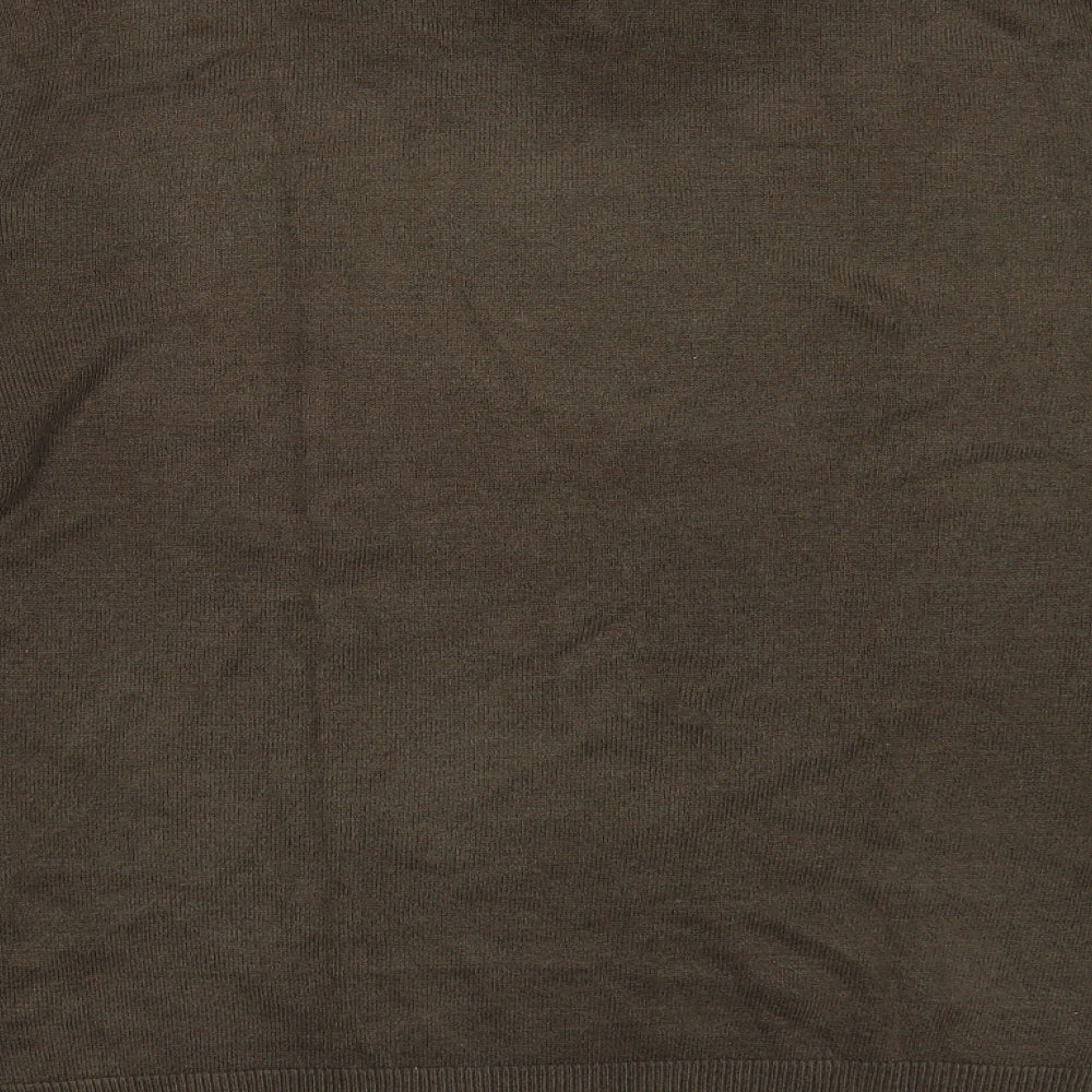 Cedar Wood State Mens Green V-Neck  Acrylic Pullover Jumper Size L