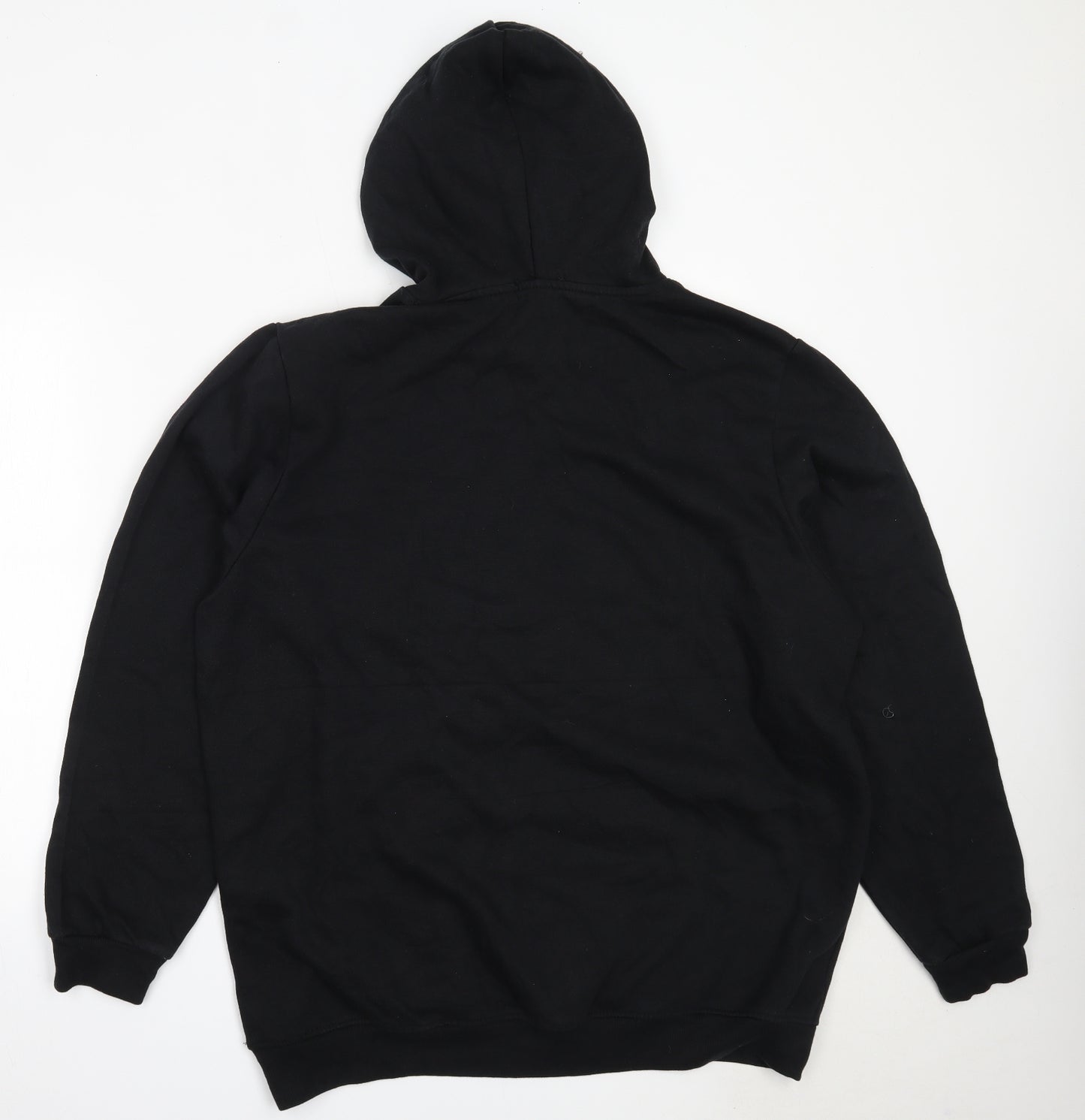 Boohoo Mens Black  Cotton Pullover Hoodie Size 2XL