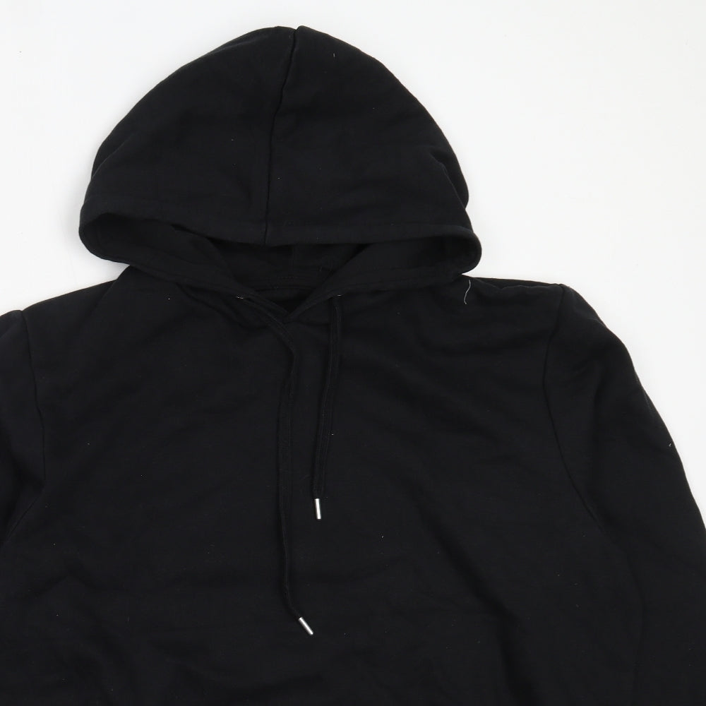 Boohoo Mens Black  Cotton Pullover Hoodie Size 2XL