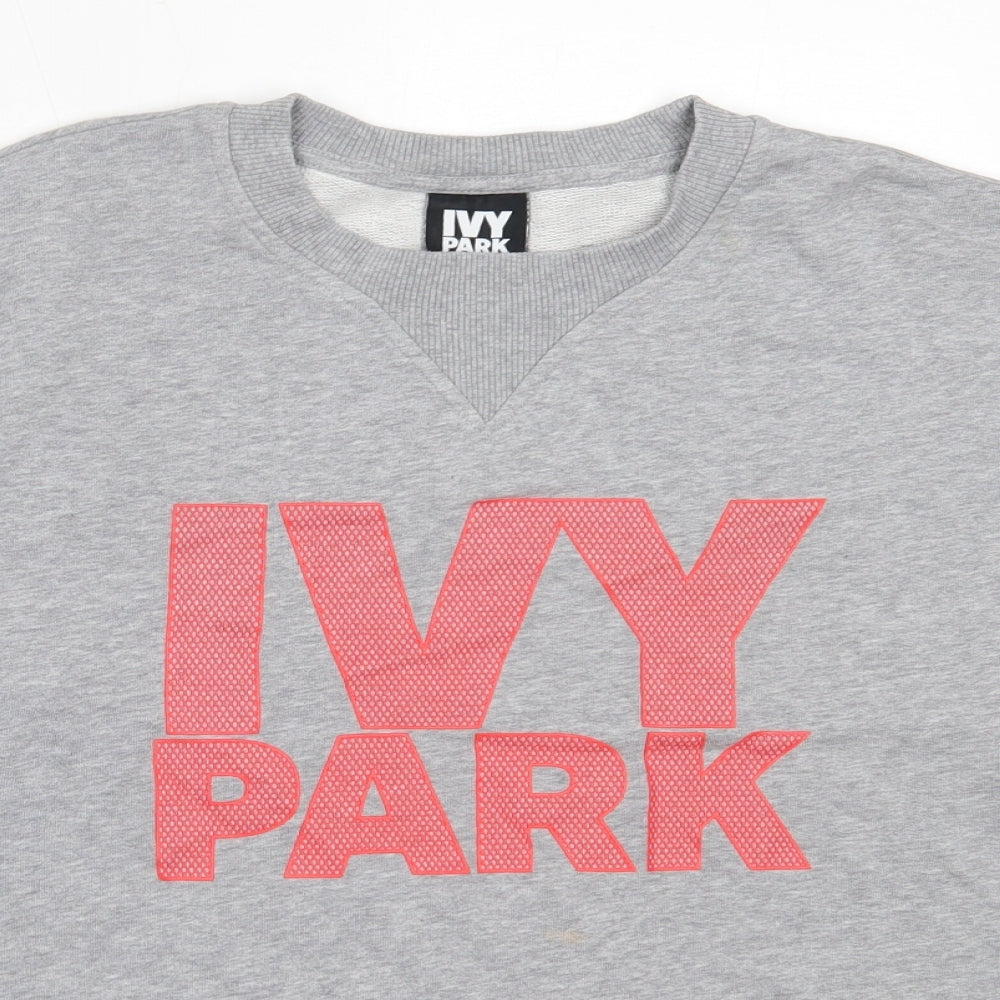 IVY PARK Womens Grey  Cotton Pullover Sweatshirt Size S
